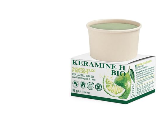 Keramine H Shampoo Solido Purificante Per Capelli Grassi 55g