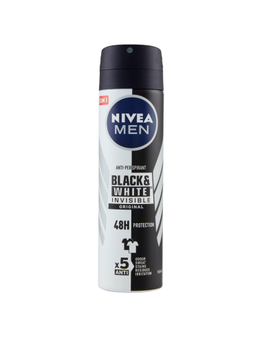 Nivea Men Black & White Invisible Deodorante Spray 150ml