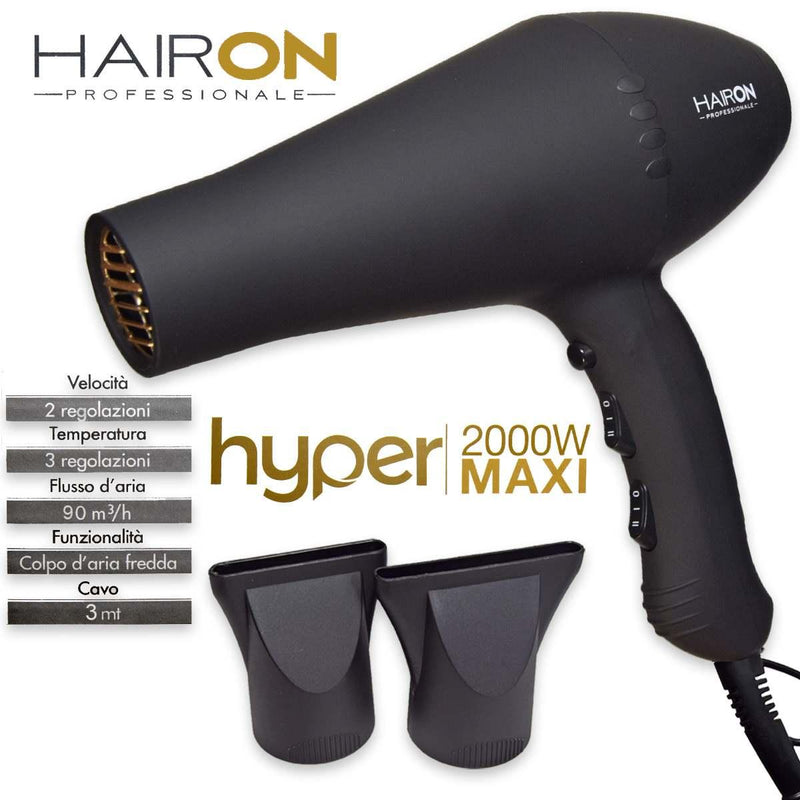 Hairon Hyper Asciugacapelli Professionale 2000W