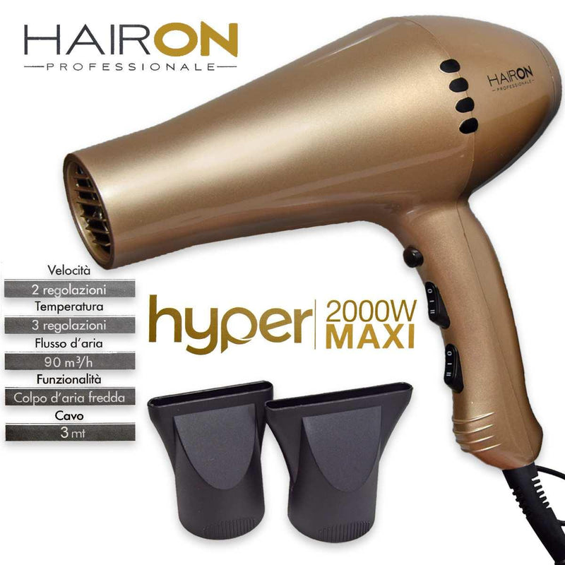 Hairon Hyper Asciugacapelli Professionale 2000W