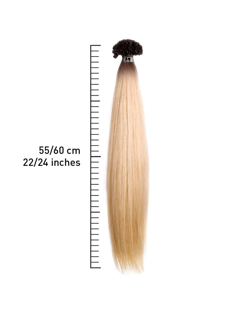 She Extension Professional Pacco Da 10 ciocche Capelli Naturali 100% Con Cheratina lunghezza 55/60 Remy Hair
